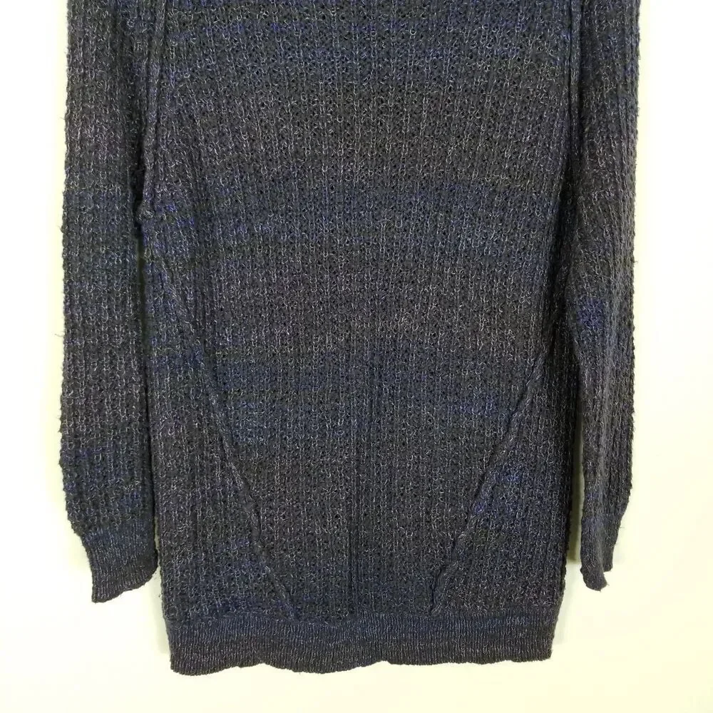 Free People Women Chunky Knit‎ Sweater Pullover Sz S Purple Boho Cozy Cotton